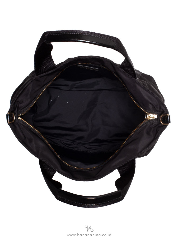 TORY BURCH Nylon Medium Tory Satchel Black