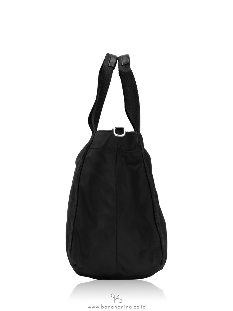 TORY BURCH Nylon Medium Tory Satchel Black