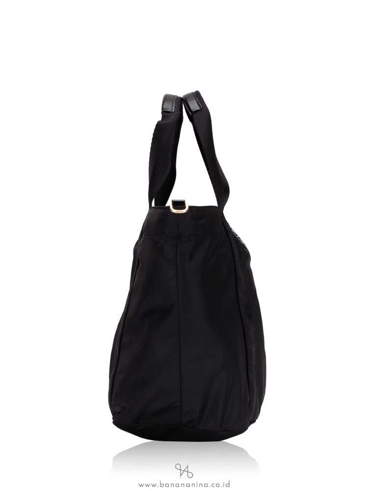 TORY BURCH Nylon Medium Tory Satchel Black