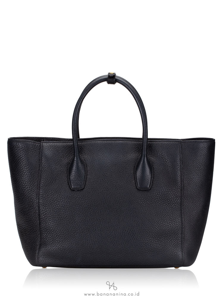 PRADA BN2694 Vitello Daino Tote Nero