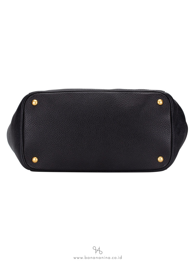 PRADA BN2694 Vitello Daino Tote Nero