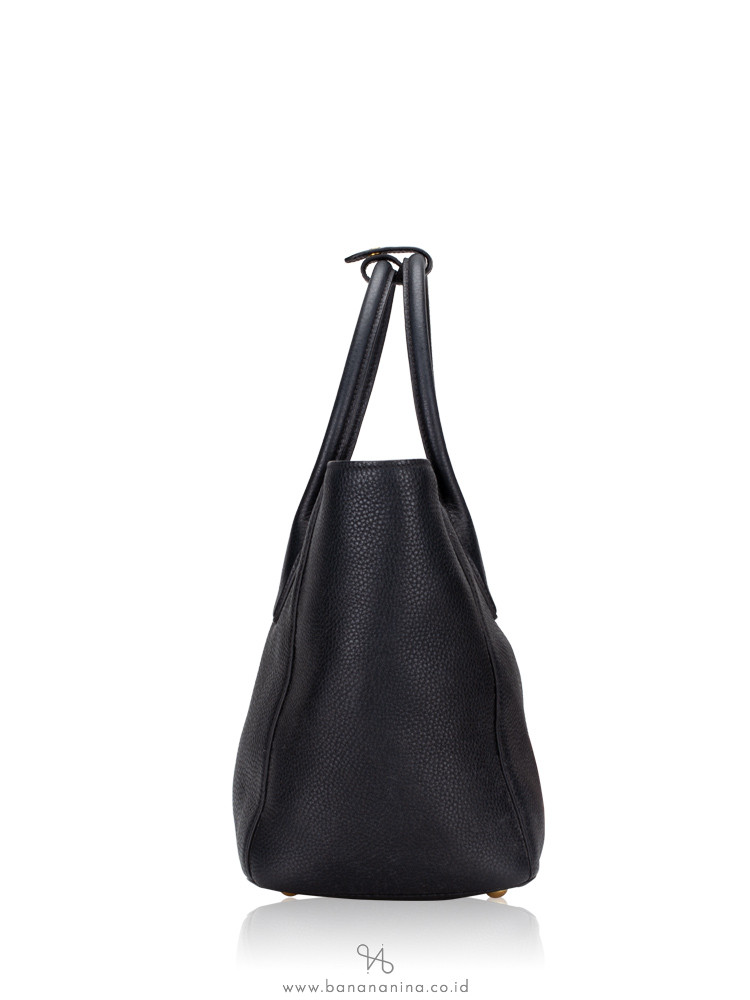 PRADA BN2694 Vitello Daino Tote Nero