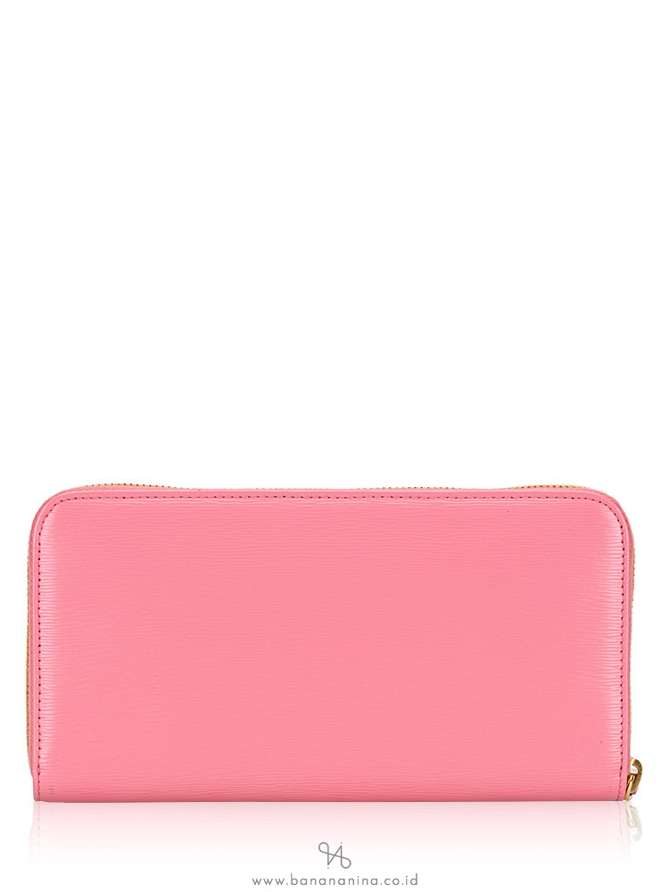 PRADA 1ML506 Vitello Move Zip Wallet Geranio