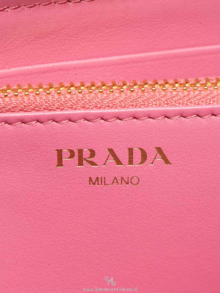 PRADA 1ML506 Vitello Move Zip Wallet Geranio