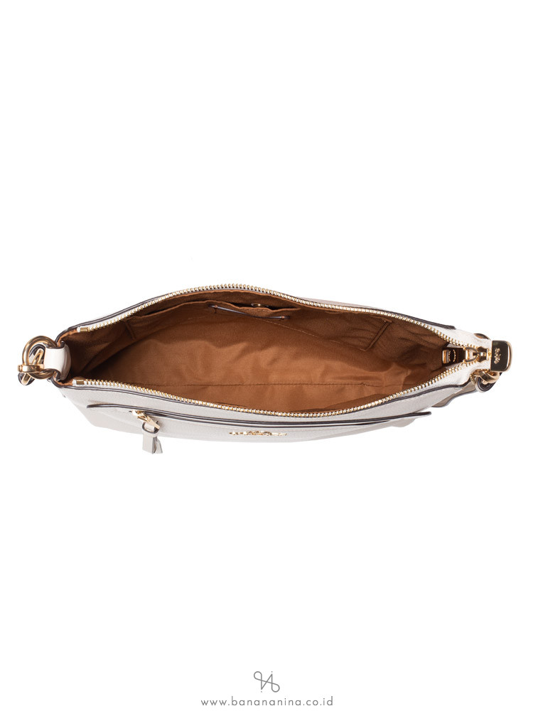 COACH 34823 Pebbled Leather Mae Crossbody Chalk