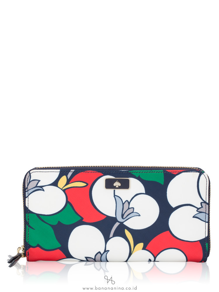 KATE SPADE Dawn Breezy Floral Large Continental Wallet Blazer Blue Multi