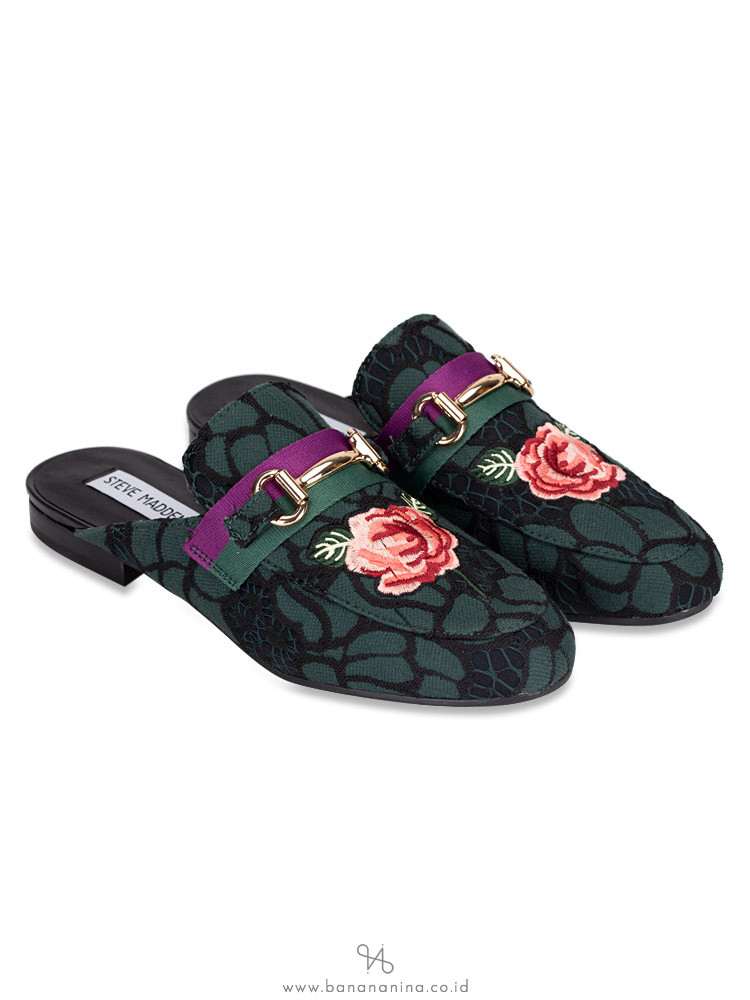 STEVE MADDEN Kandi Embroidered Mules Floral Multi Sz 7