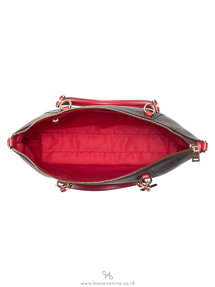 COACH 79998 Signature Prairie Satchel Brown True Red