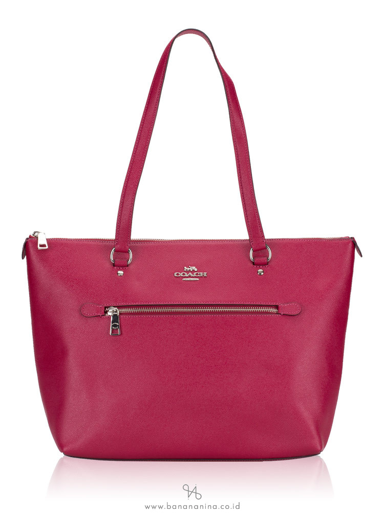 COACH 79608 Crossgrain Gallery Tote Dark Fuchsia