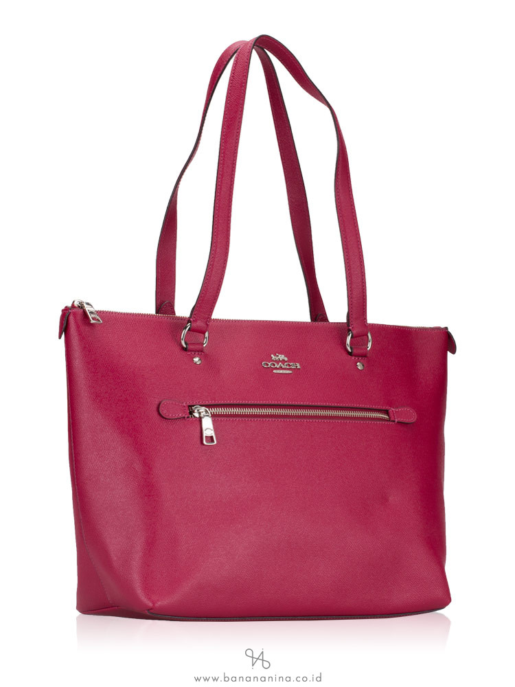 COACH 79608 Crossgrain Gallery Tote Dark Fuchsia