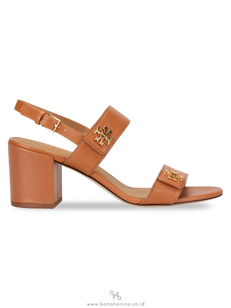TORY BURCH Kira Two Band Leather Sandal Tan Sz 7.5