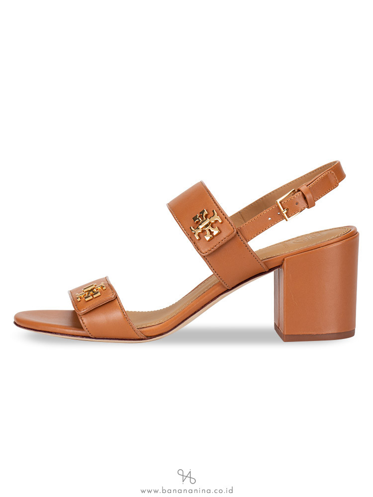 TORY BURCH Kira Two Band Leather Sandal Tan Sz 7.5