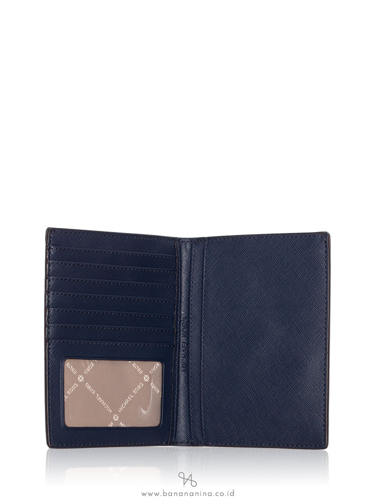 MICHAEL KORS Jet Set Travel Signature Medium Passport Case Admiral
