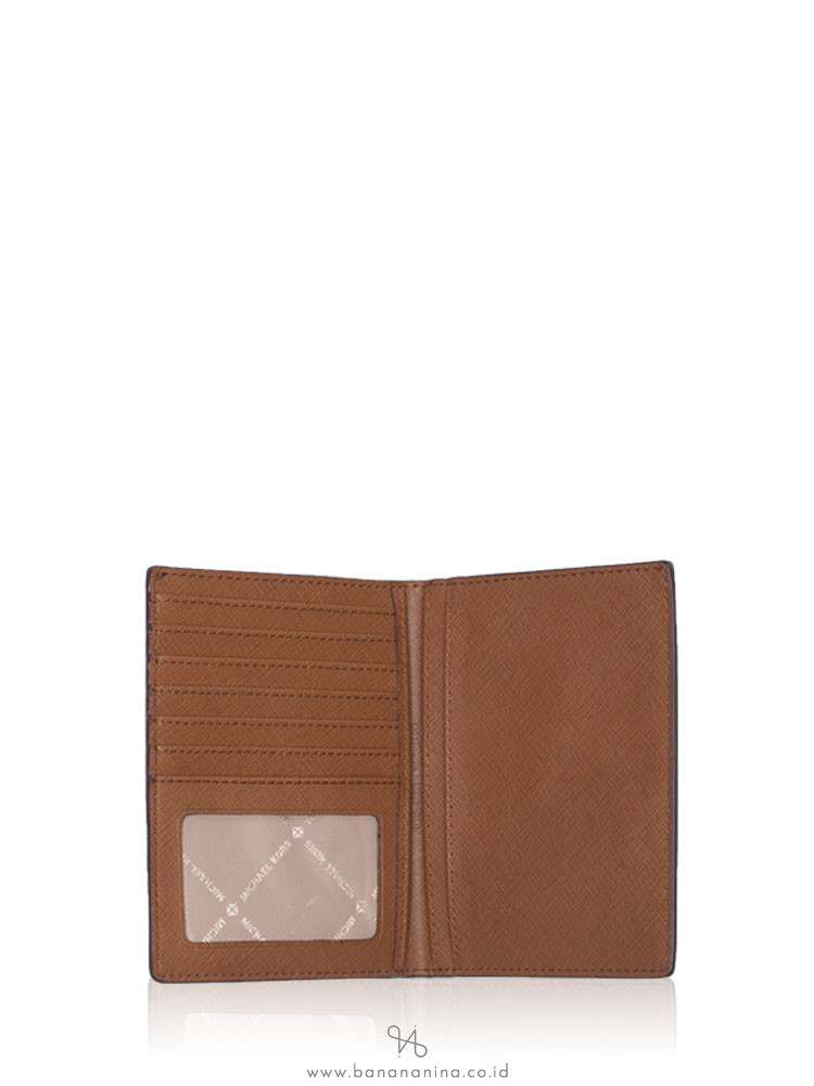 MICHAEL KORS Jet Set Travel Signature Medium Passport Case Brown