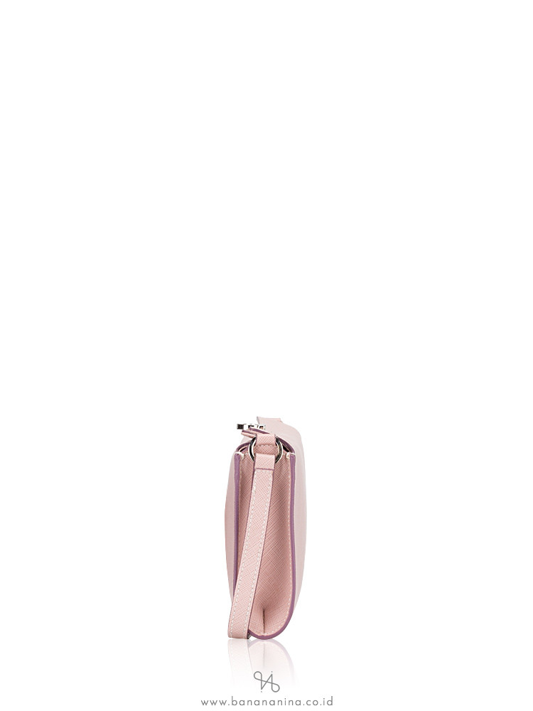 SALVATORE FERRAGAMO Gancini Leather Pochette Blush
