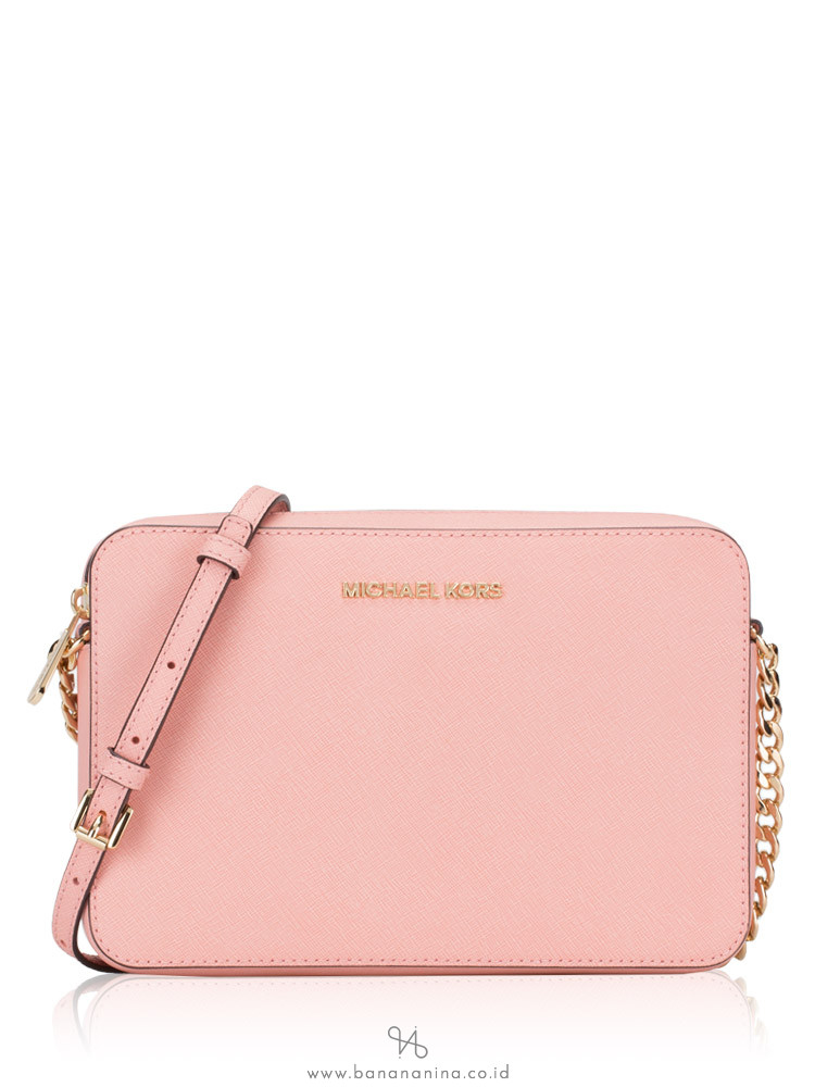 MICHAEL KORS Jet Set Item Large Crossbody Pale Pink