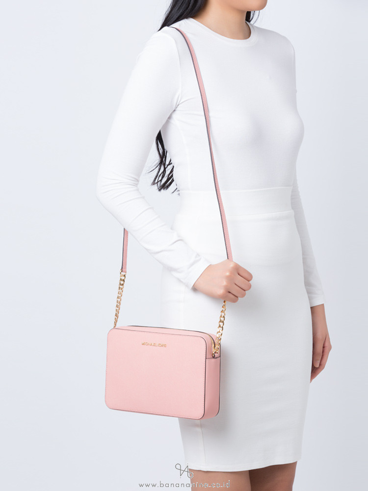 MICHAEL KORS Jet Set Item Large Crossbody Pale Pink