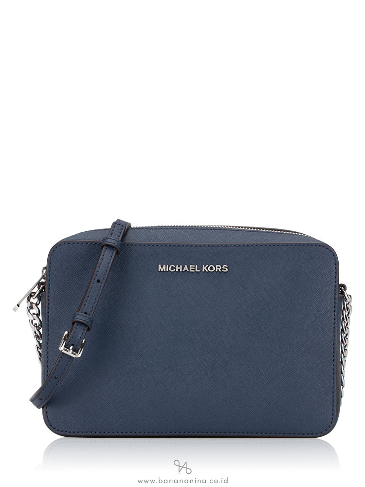 MICHAEL KORS Jet Set Item Large Crossbody Navy