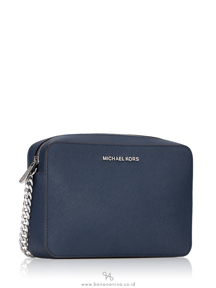 MICHAEL KORS Jet Set Item Large Crossbody Navy