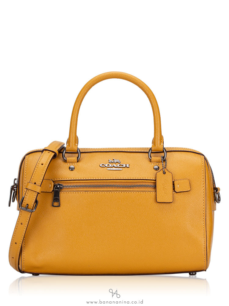 COACH 79946 Crossgrain Rowan Satchel Yellow