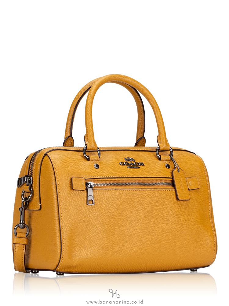 COACH 79946 Crossgrain Rowan Satchel Yellow