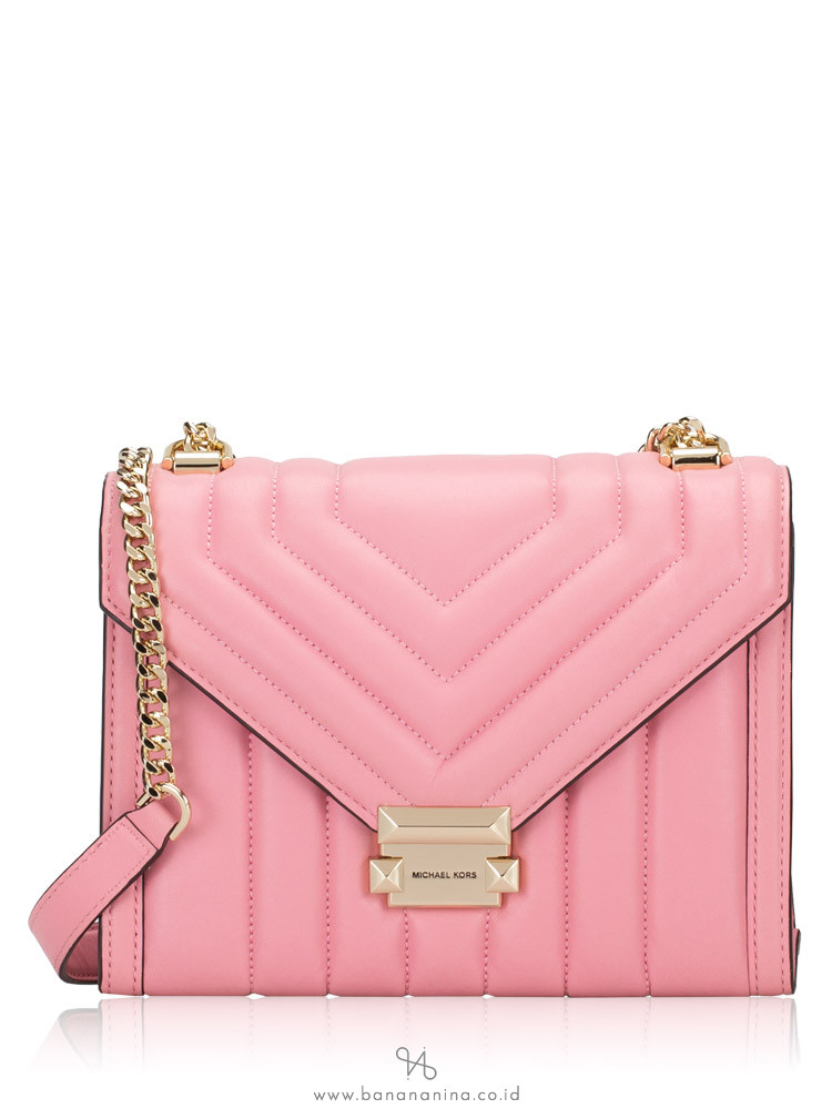 MICHAEL KORS Whitney Quilted Leather Convertible Shoulder Bag Carnation
