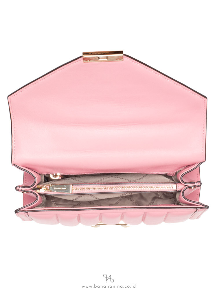 MICHAEL KORS Whitney Quilted Leather Convertible Shoulder Bag Carnation