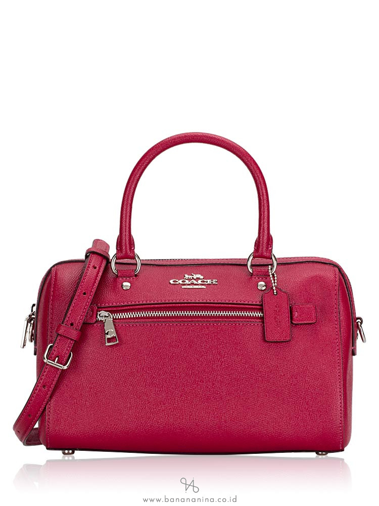 COACH 79946 Crossgrain Rowan Satchel Dark Fuchsia