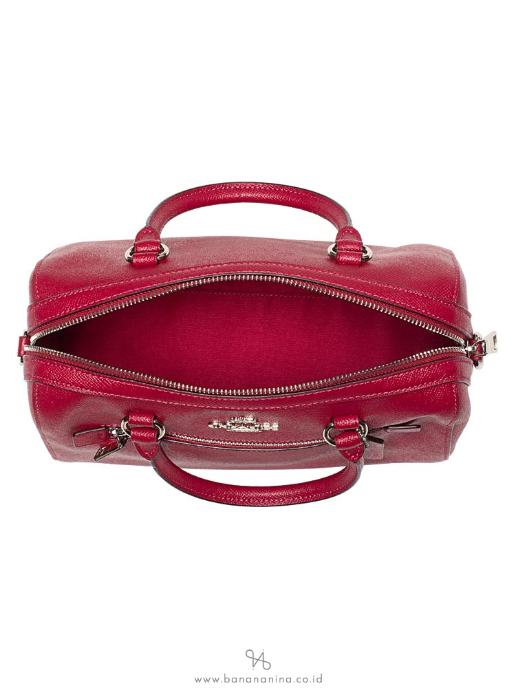 COACH 79946 Crossgrain Rowan Satchel Dark Fuchsia
