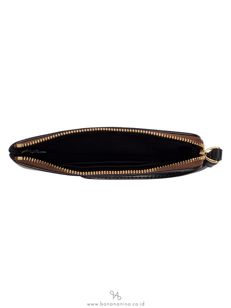 COACH 58035 Signature Small Wristlet Khaki Black