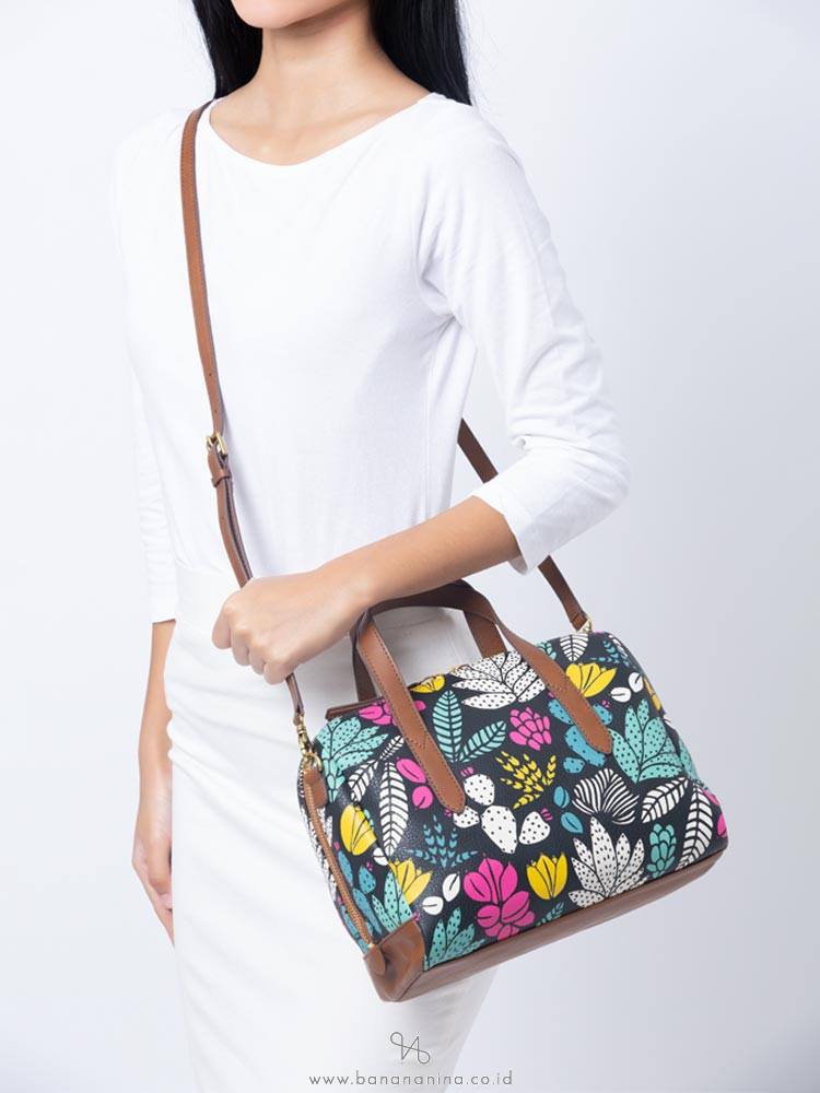FOSSIL SHB2073992 Hailey Satchel Dark Floral