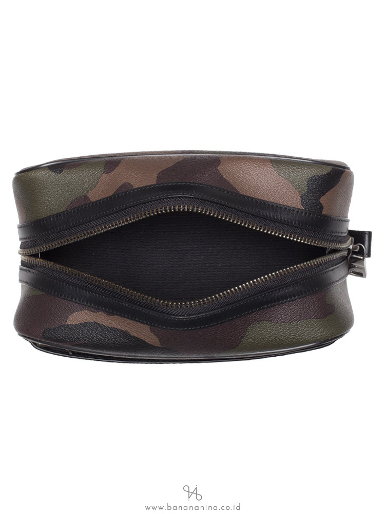 COACH Men 73092 Dopp Kit Camo Dark Green Multi