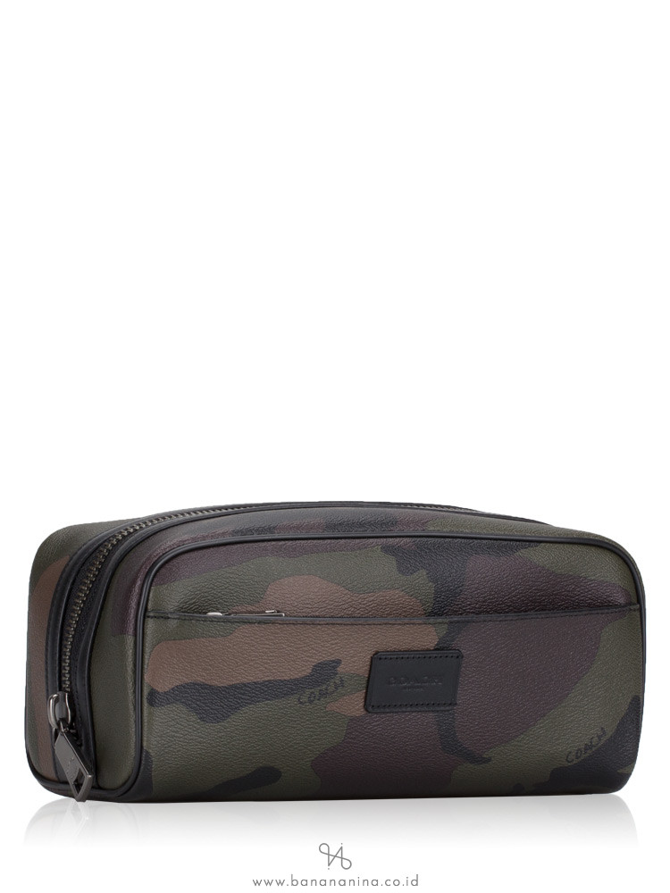 COACH Men 73092 Dopp Kit Camo Dark Green Multi