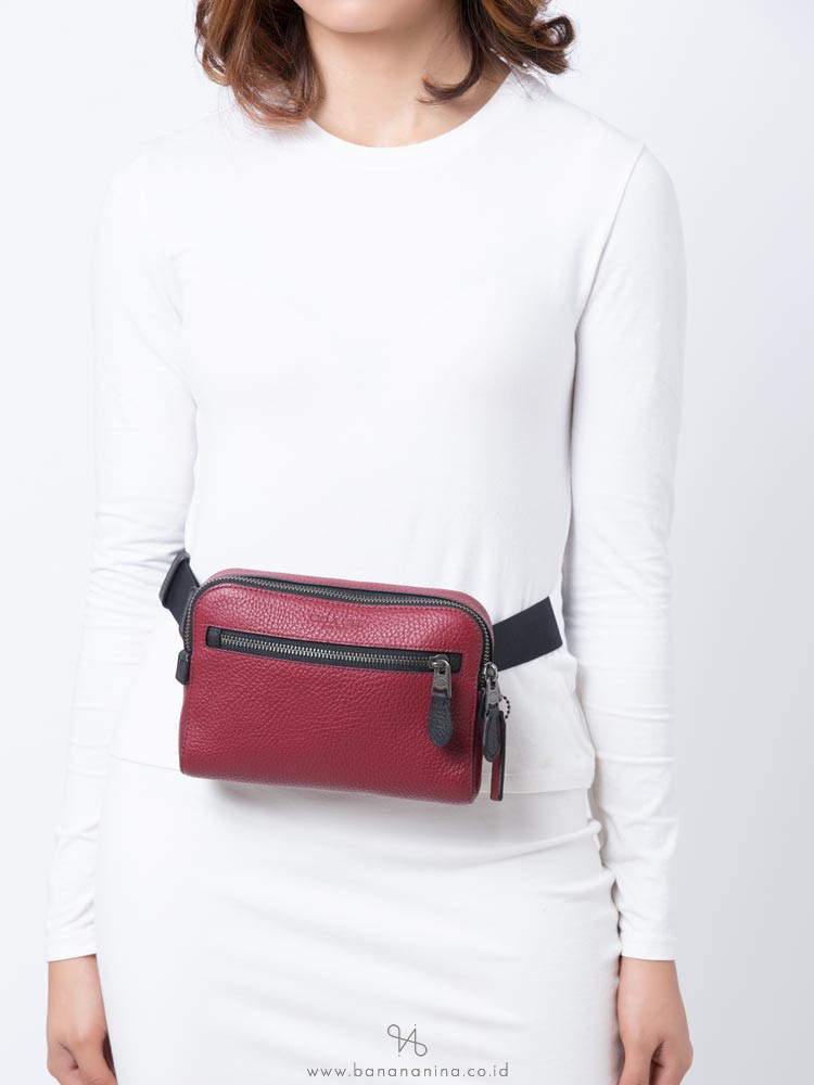 COACH 72506 West Leather Belt Bag Currant