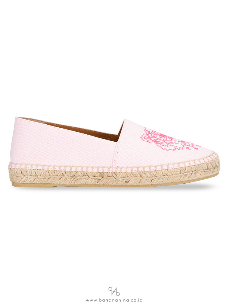 KENZO Tiger Canvas Espadrille Rose Clair Sz 38