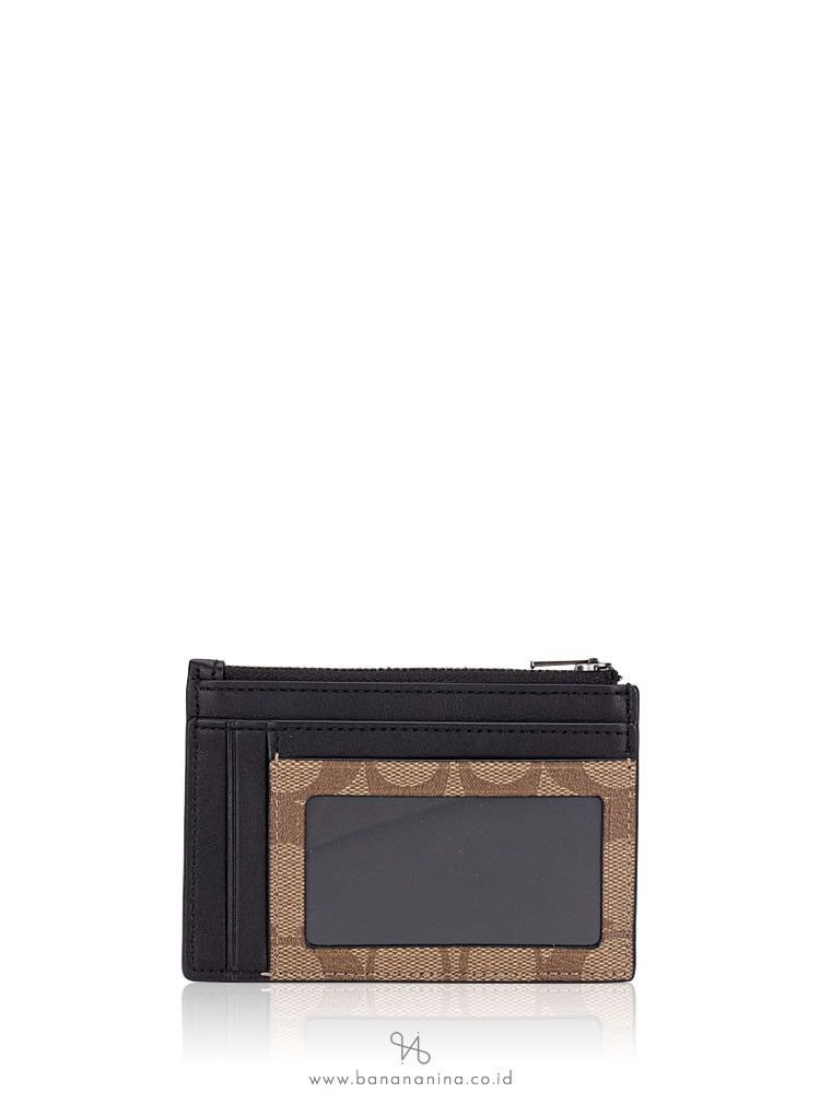 COACH Men 66649 Signature Multi Card Case Tan