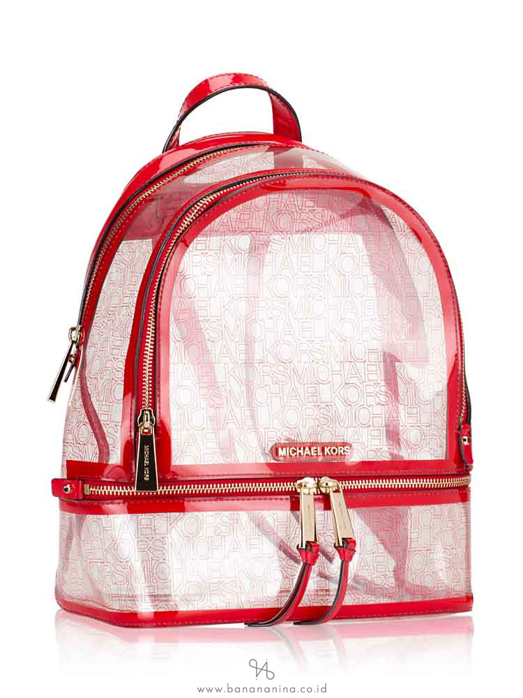 clear backpack michael kors