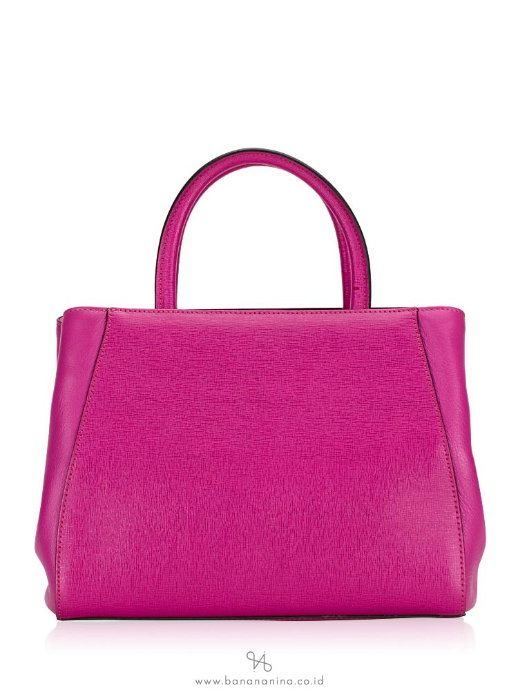 FENDI Petite 2 Jours Vitello Elite Flamingo Magenta