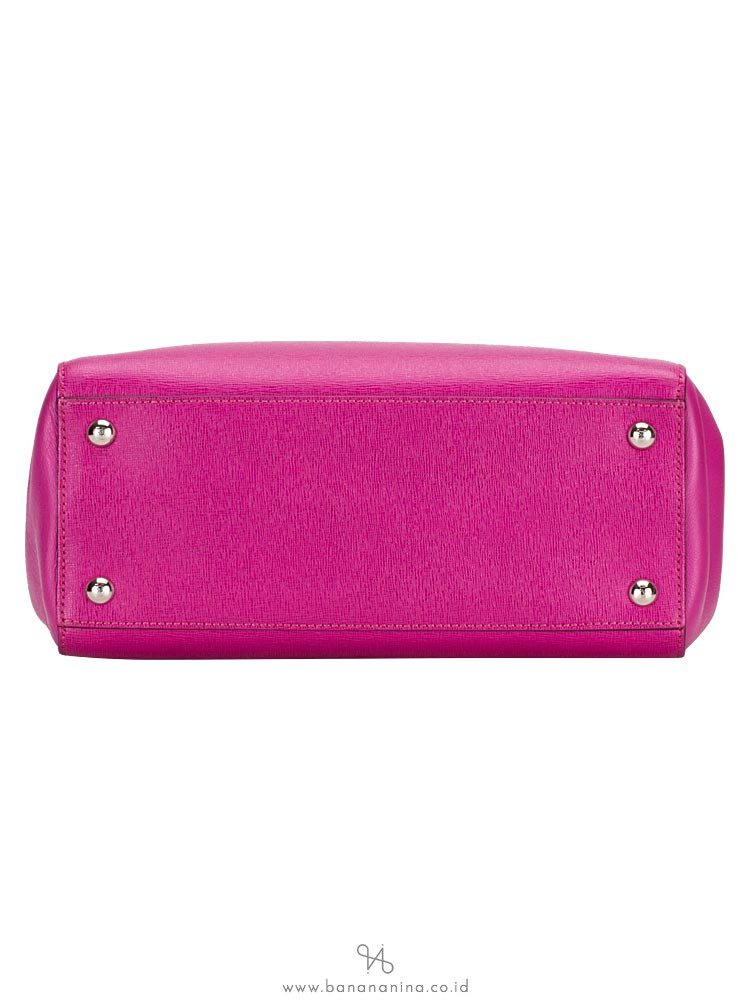 FENDI Petite 2 Jours Vitello Elite Flamingo Magenta