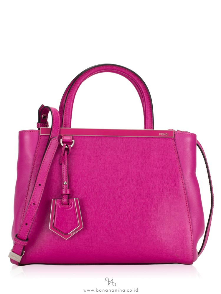 FENDI Petite 2 Jours Vitello Elite Flamingo Magenta