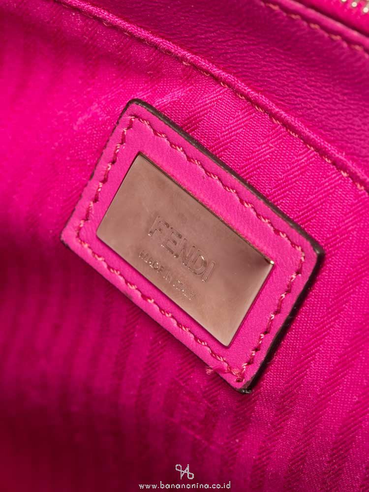 FENDI Petite 2 Jours Vitello Elite Flamingo Magenta