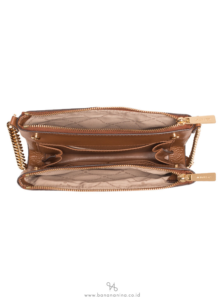MICHAEL KORS Kenly Leather Large Double Zip Crossbody Luggage