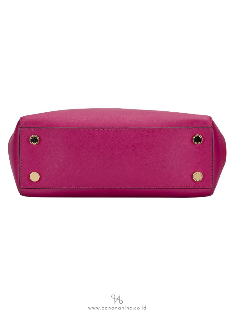 MICHAEL KORS Sutton Saffiano Large Satchel Fuchsia