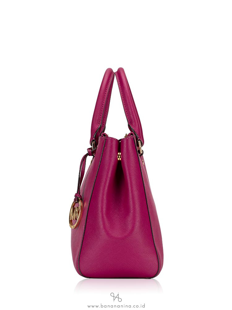 MICHAEL KORS Sutton Saffiano Large Satchel Fuchsia