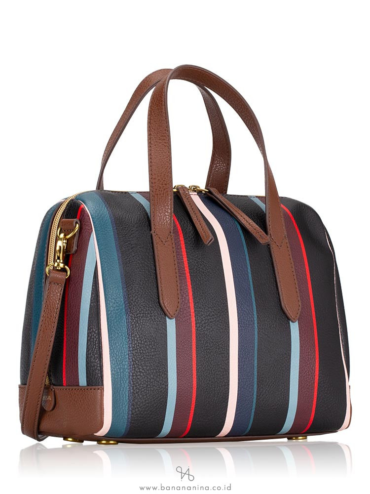 fossil sydney satchel grey multi