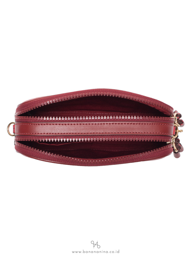 COACH 84639 Horse And Carriage Print Crossbody Bright Red Cherry