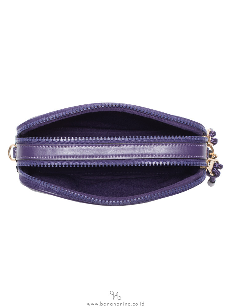 COACH 84639 Horse And Carriage Print Crossbody Dark Purple Lavender