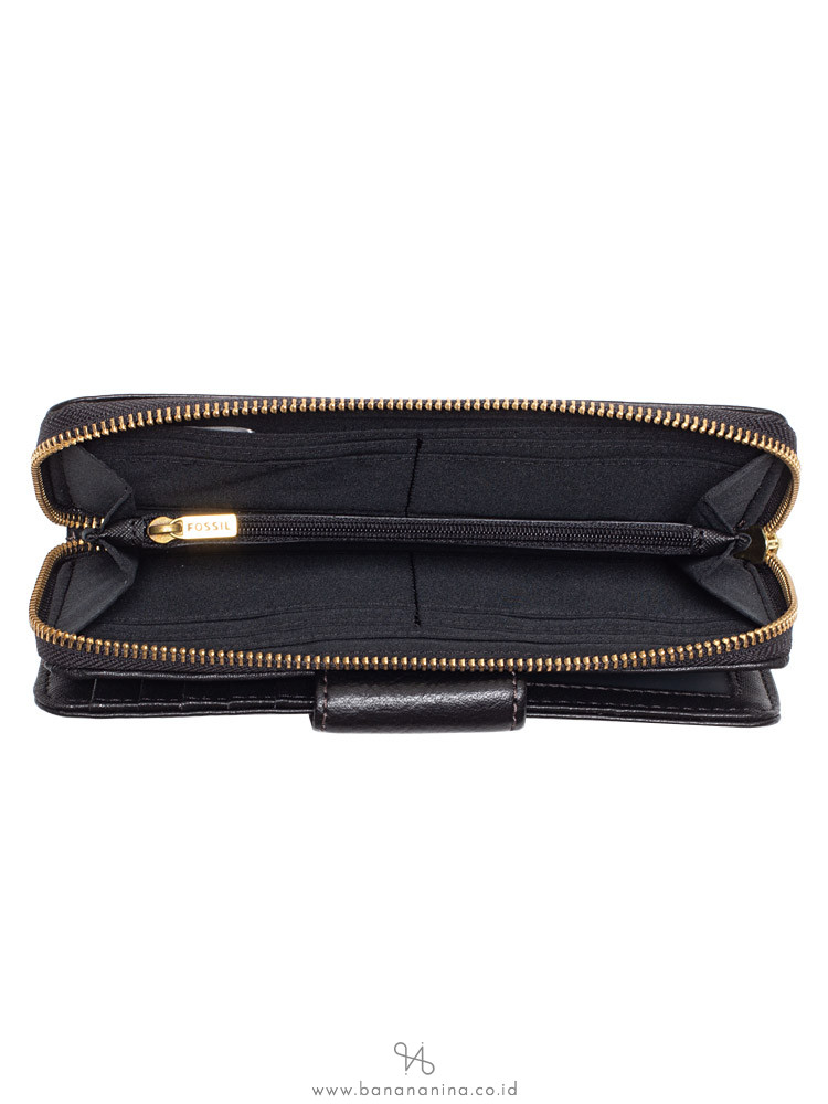 FOSSIL SWL2228001 Madison Zip Wallet Black