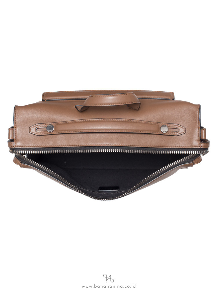 FENDI Men Vitello Grace Urban Briefcase Brown