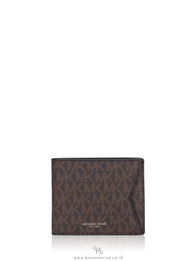 MICHAEL KORS Gifting Billfold Card Case Box Set Brown Black